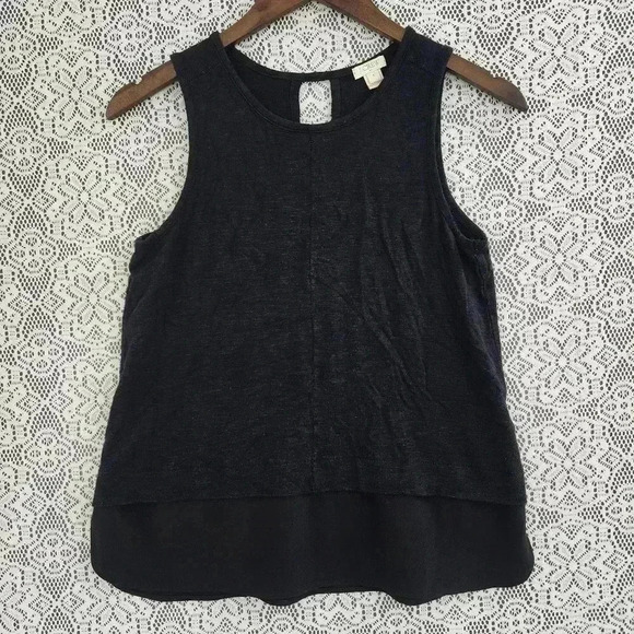 J. Crew Viscose Blend Women's Tank Top Black S - Picture 1 of 7